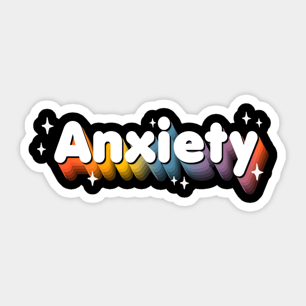 Anxiety rainbow - Kawaii - Adulting - Funny Sassy Quote Sticker by BlancaVidal